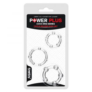 Power Plus Triple Beaded Ring Set sex toy Ireland